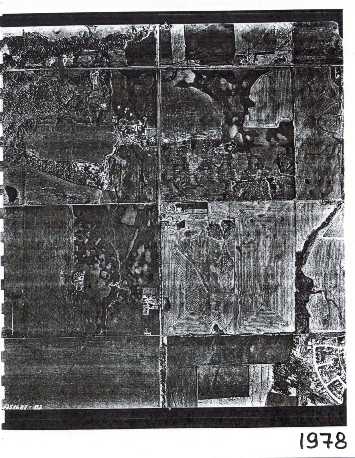 Aerial photograph of the Deer Park Estates land in 1978